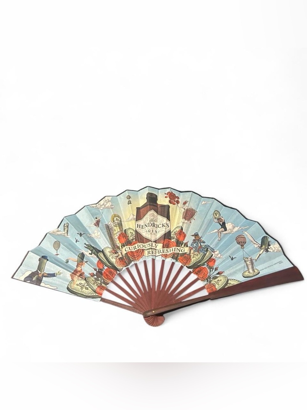 Hendricks gin folding hand fan